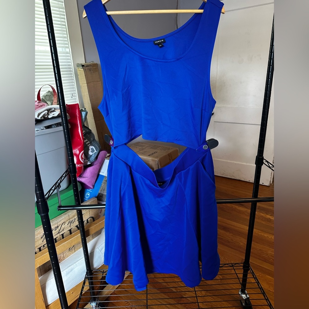 Torrid 2 piece crop top and skirt set | Royal blue | 3X